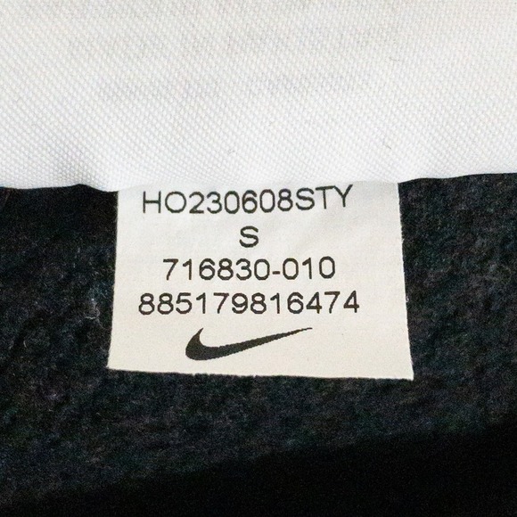 Nike Club Fleece Joggers Mens Small 28x27 Black Cotton Pocket Drawstring Lounge - Picture 12 of 12